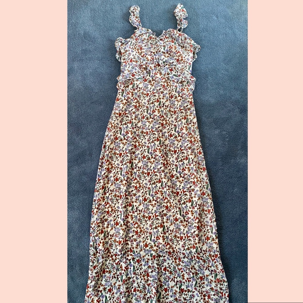 VICI Floral Ruffle Maxi Dress